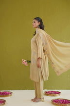Sage Green Floral Embroidered Suit Set