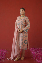 Pink Embroidered Suit Set