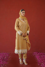 Beige Floral Suit Set