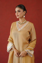 Beige Floral Suit Set