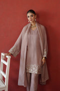 Mauve Zari Embroidered Suit Set