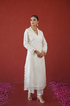 Ivory Thread Embroidered Tunic Set