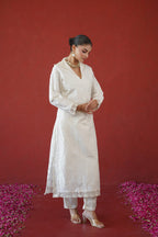 Ivory Thread Embroidered Tunic Set