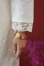 Ivory Thread Embroidered Tunic Set