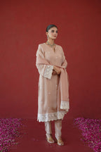 Blush Pink Floral Lace Suit Set