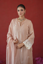 Blush Pink Floral Lace Suit Set