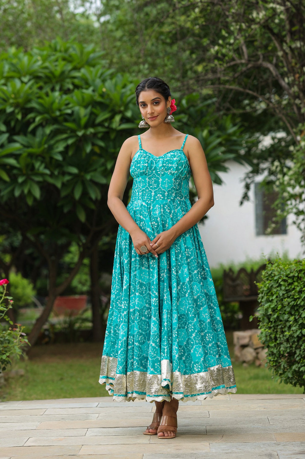 Lagoon Blue Cotton Dress