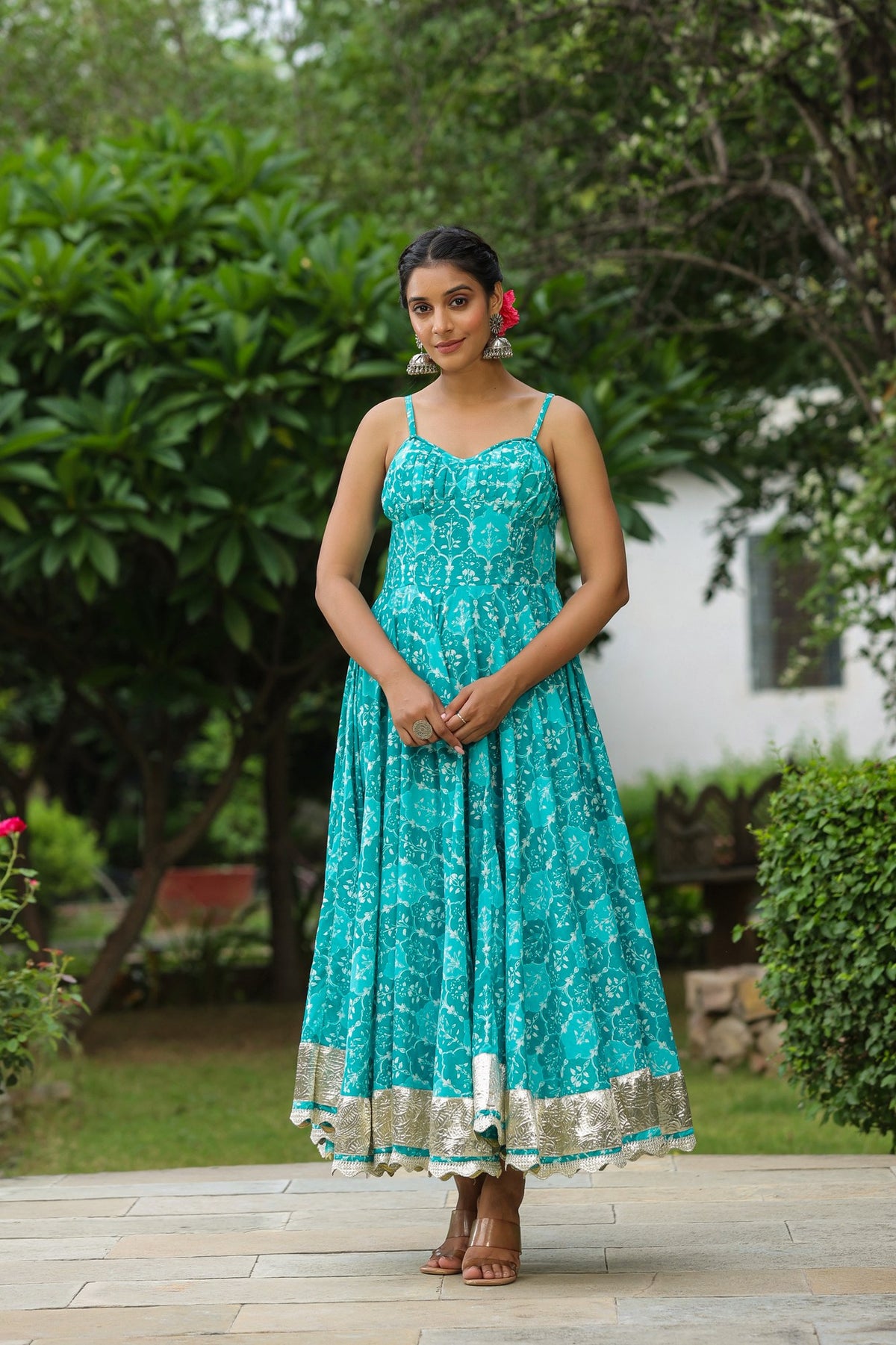 Lagoon Blue Cotton Dress