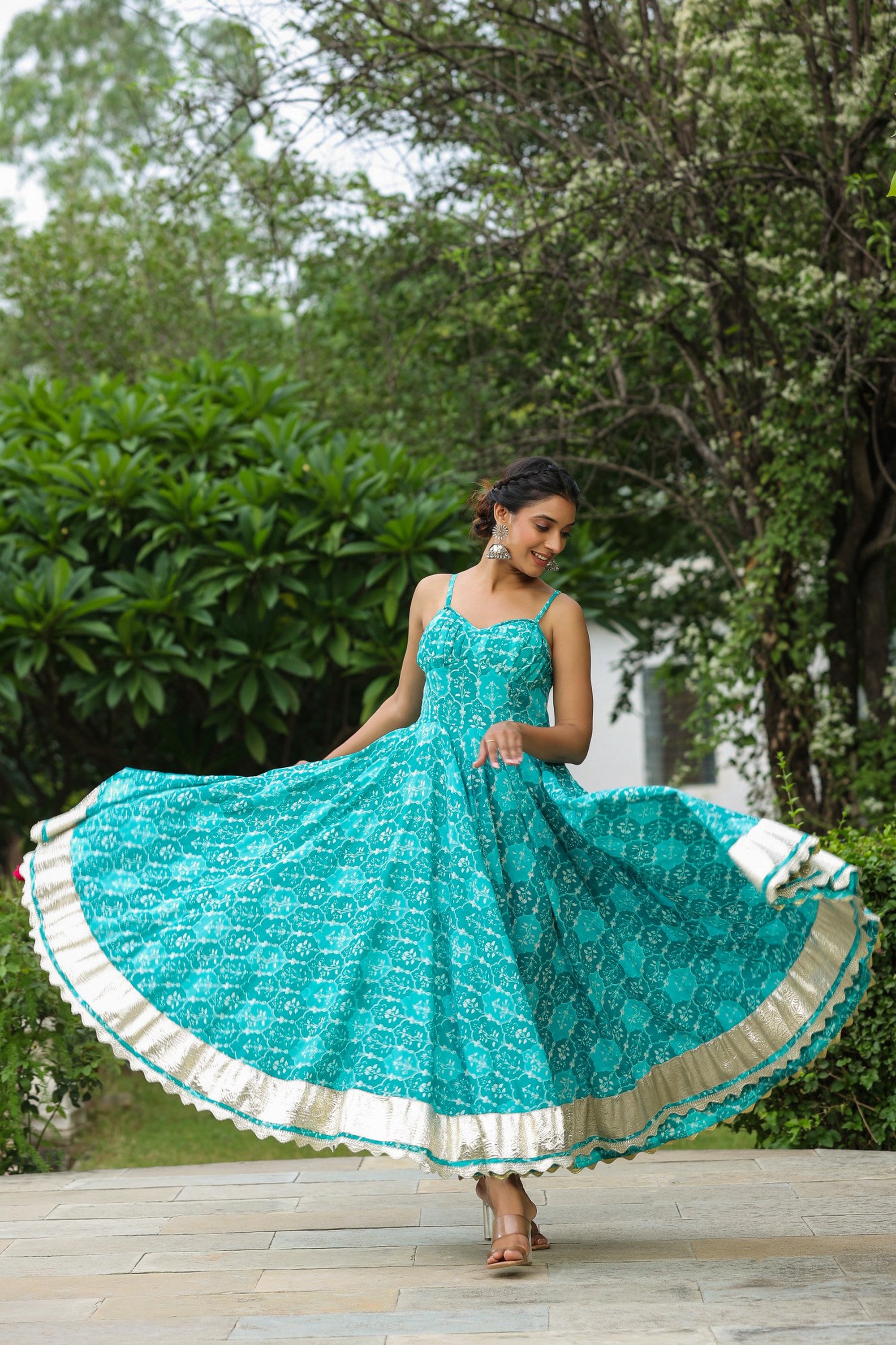 Lagoon Blue Cotton Dress