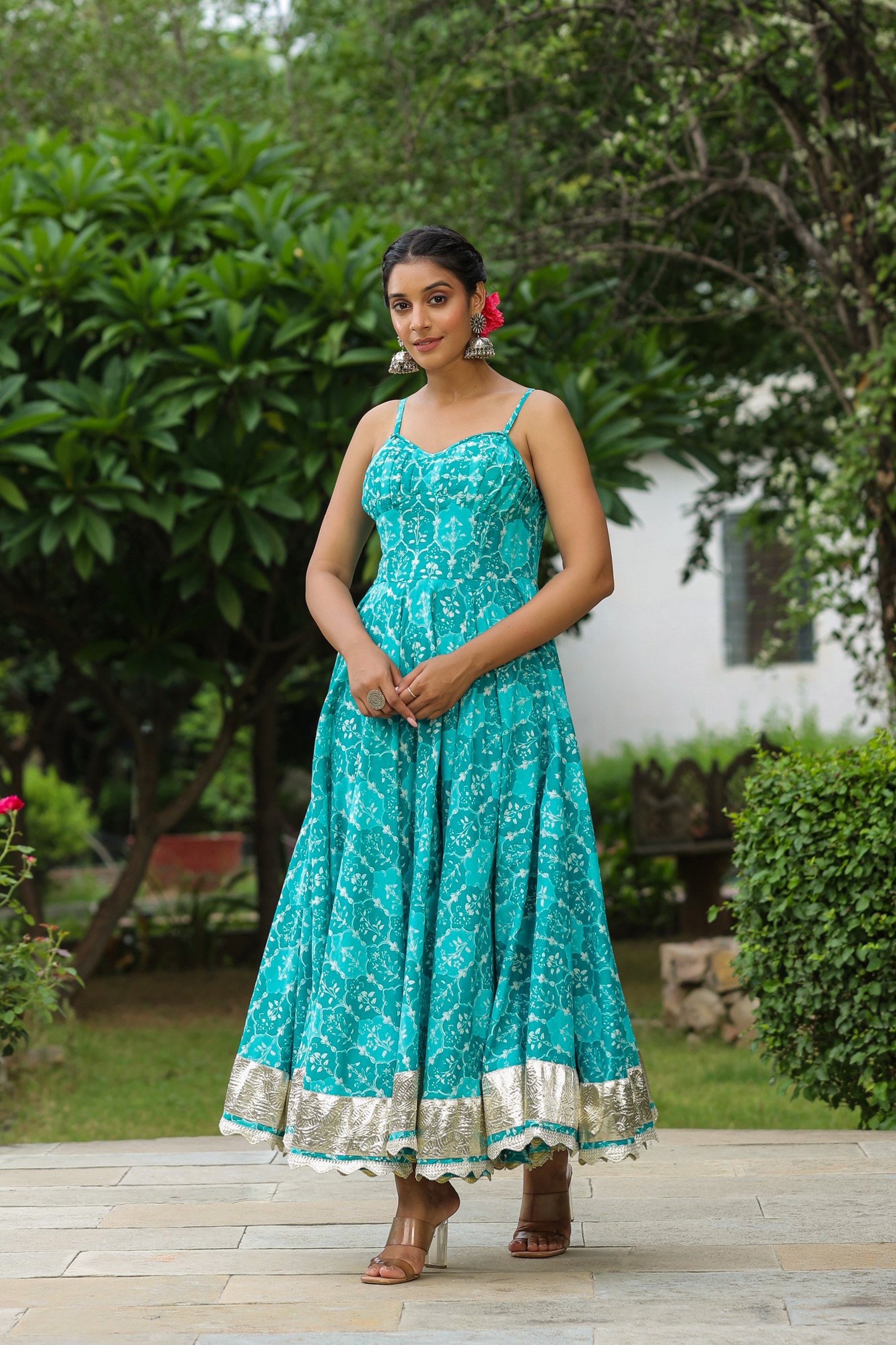 Lagoon Blue Cotton Dress