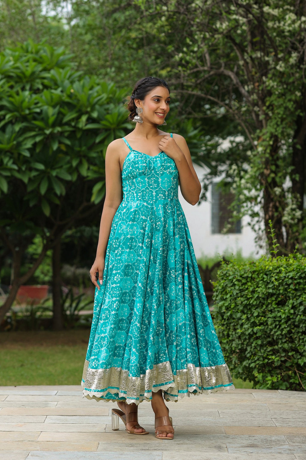 Lagoon Blue Cotton Dress