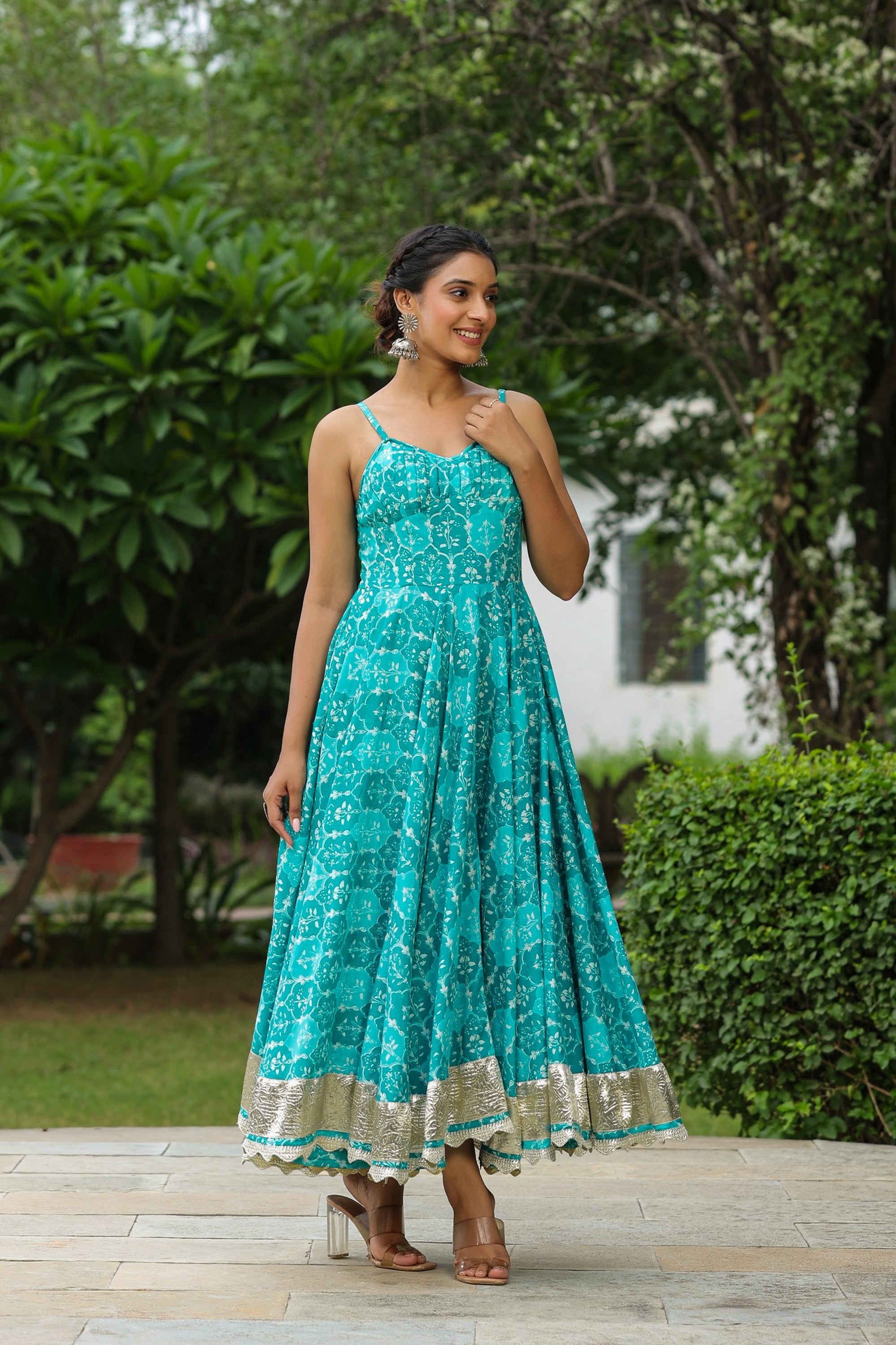 Lagoon Blue Cotton Dress