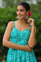 Lagoon Blue Cotton Dress
