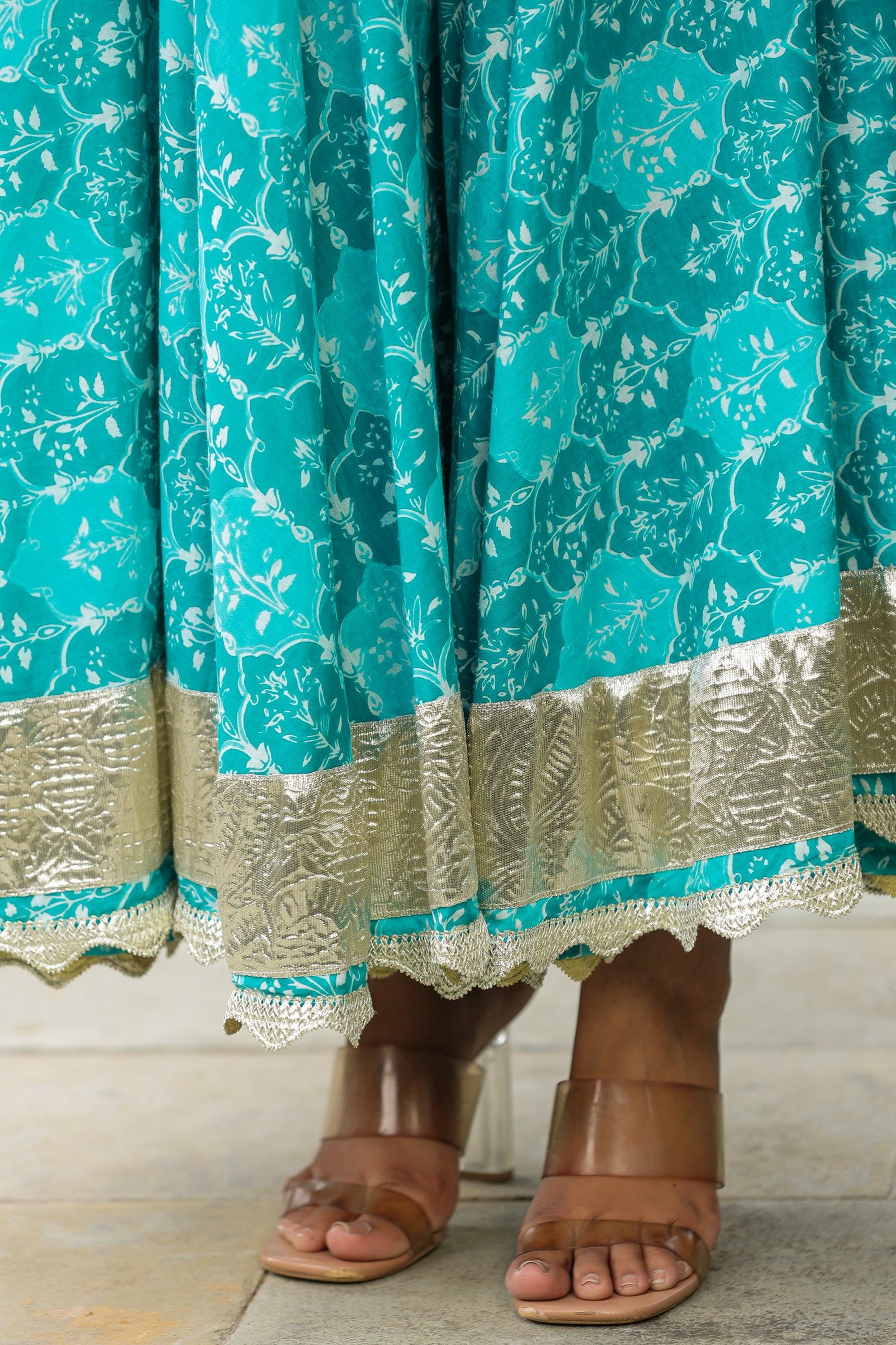 Lagoon Blue Cotton Dress
