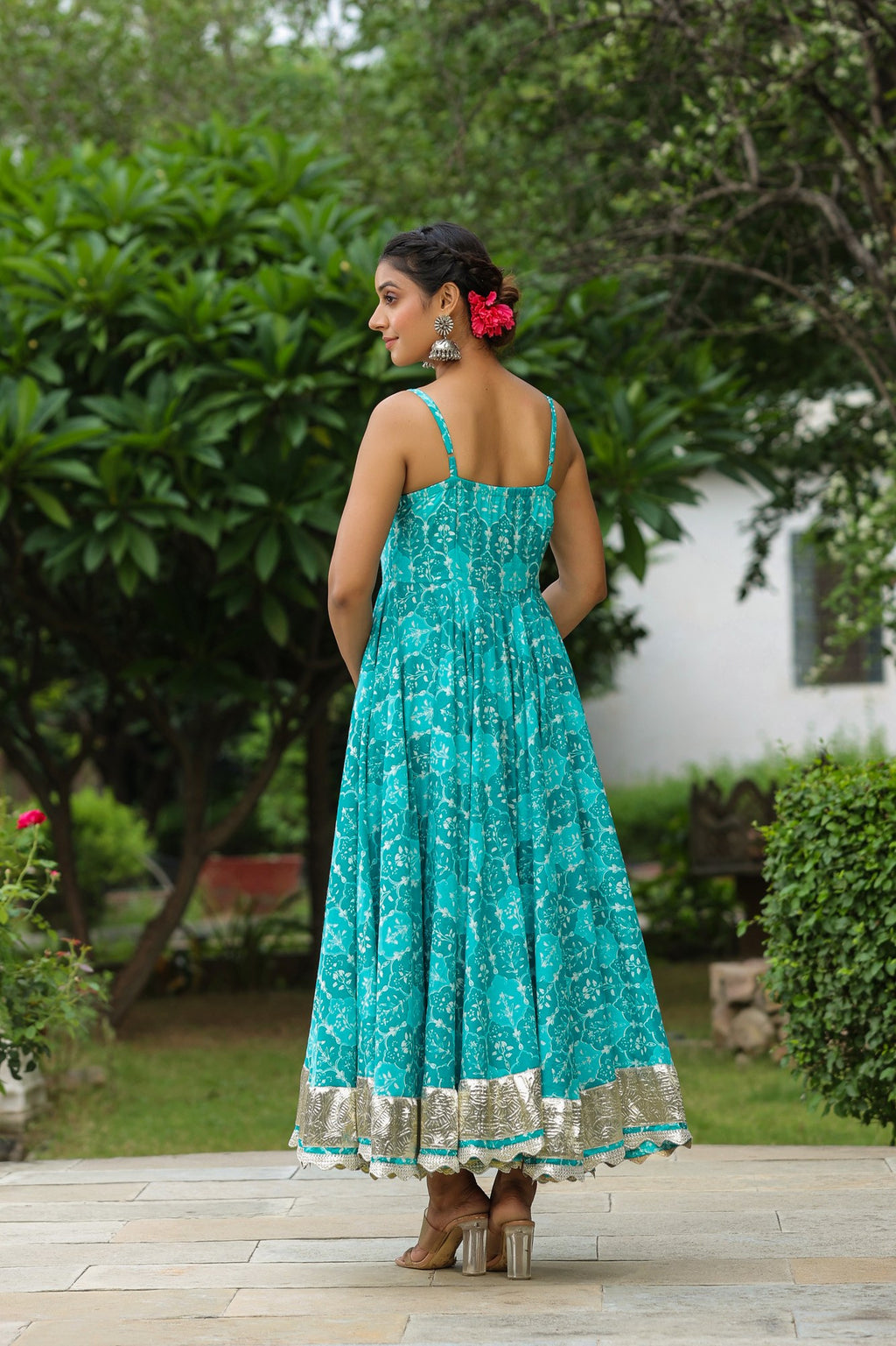Lagoon Blue Cotton Dress