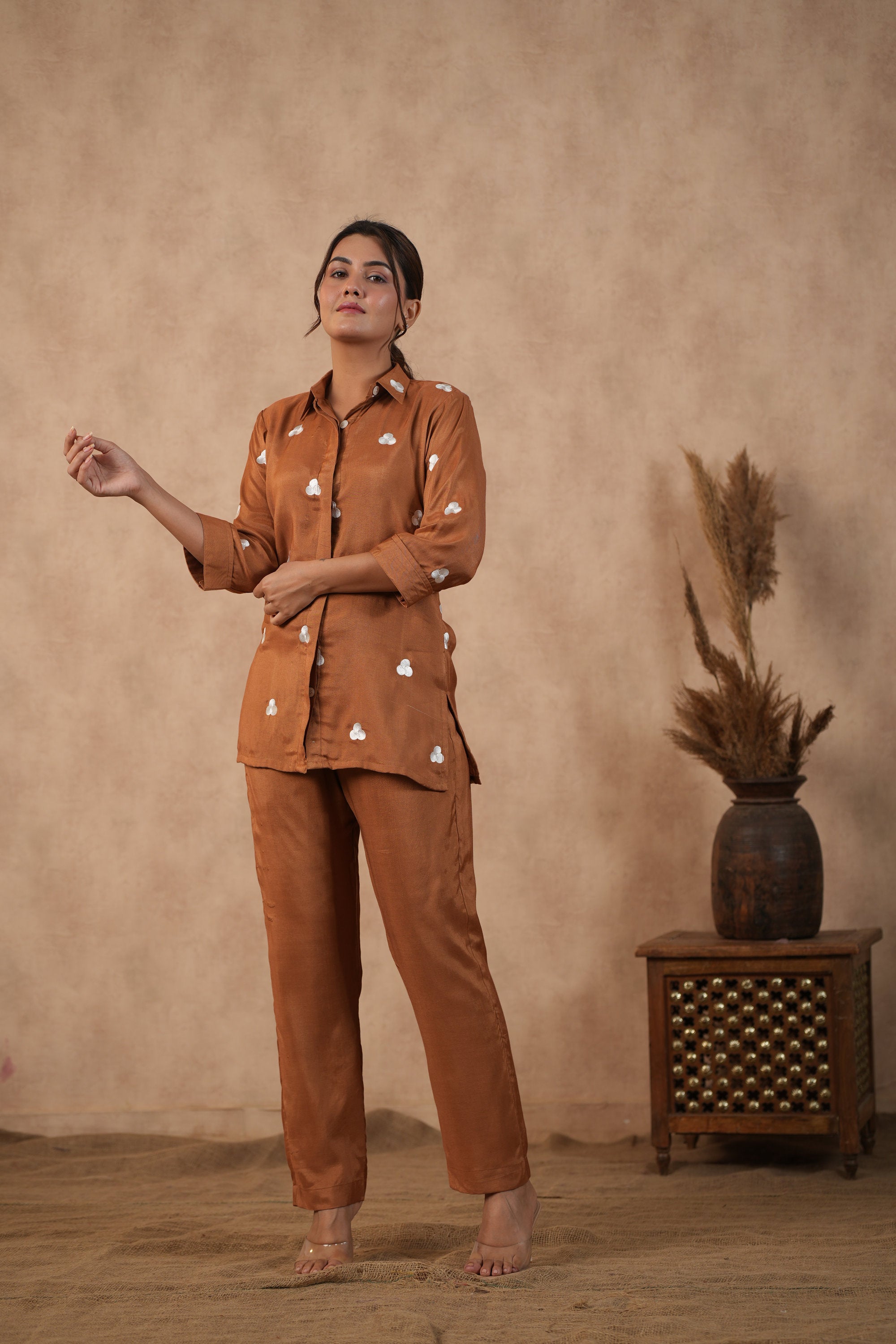 Shantoon Female Brown Coord Set