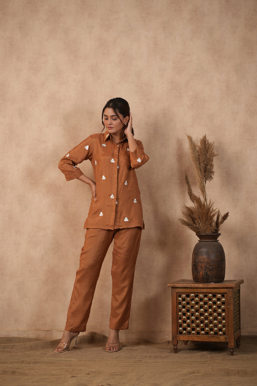 Shantoon Female Brown Coord Set