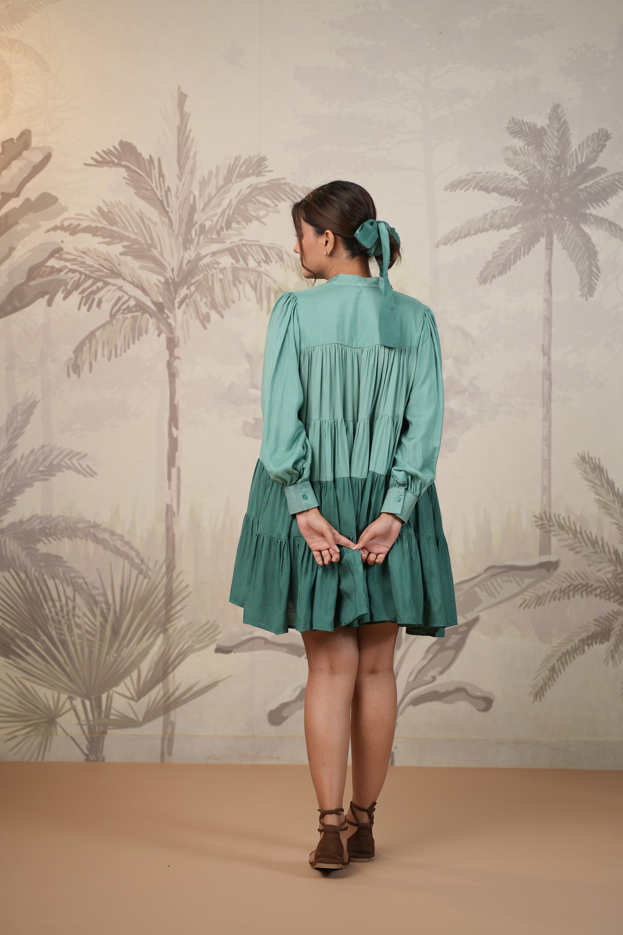 Shantoon Female Green Dress