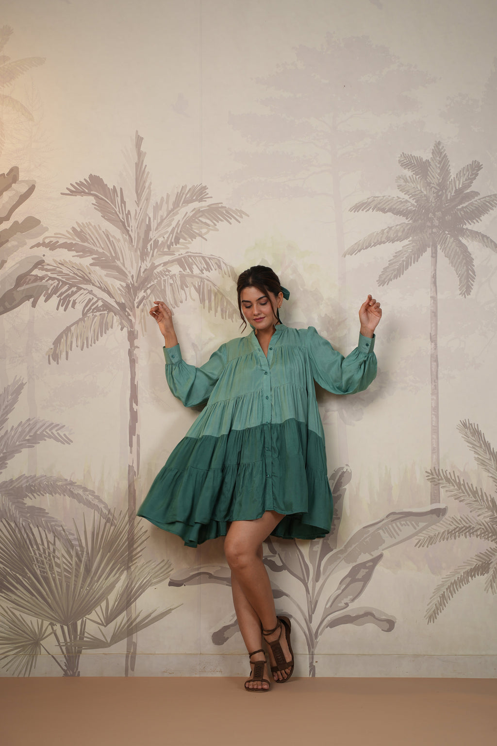 Shantoon Female Green Dress