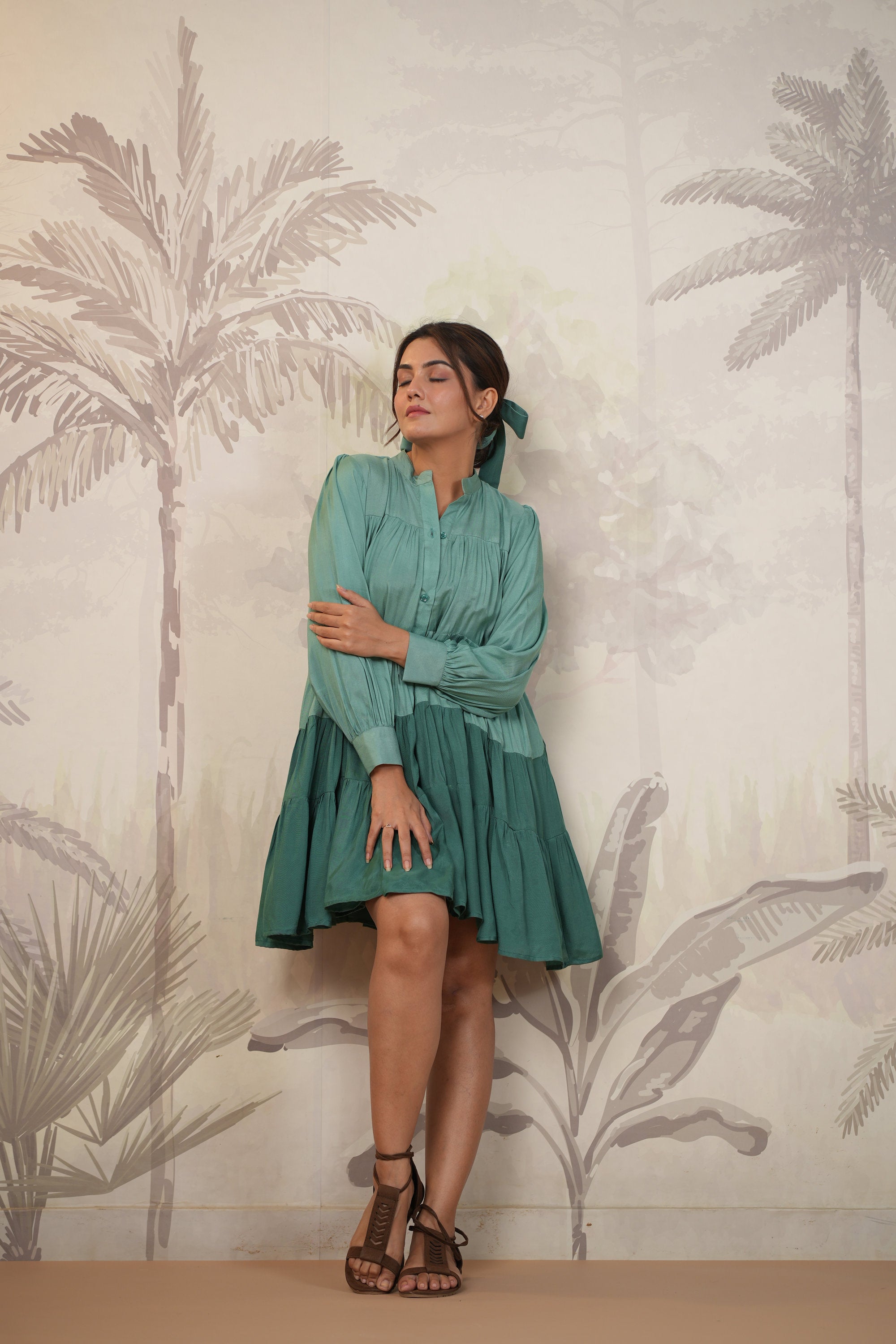 Shantoon Female Green Dress