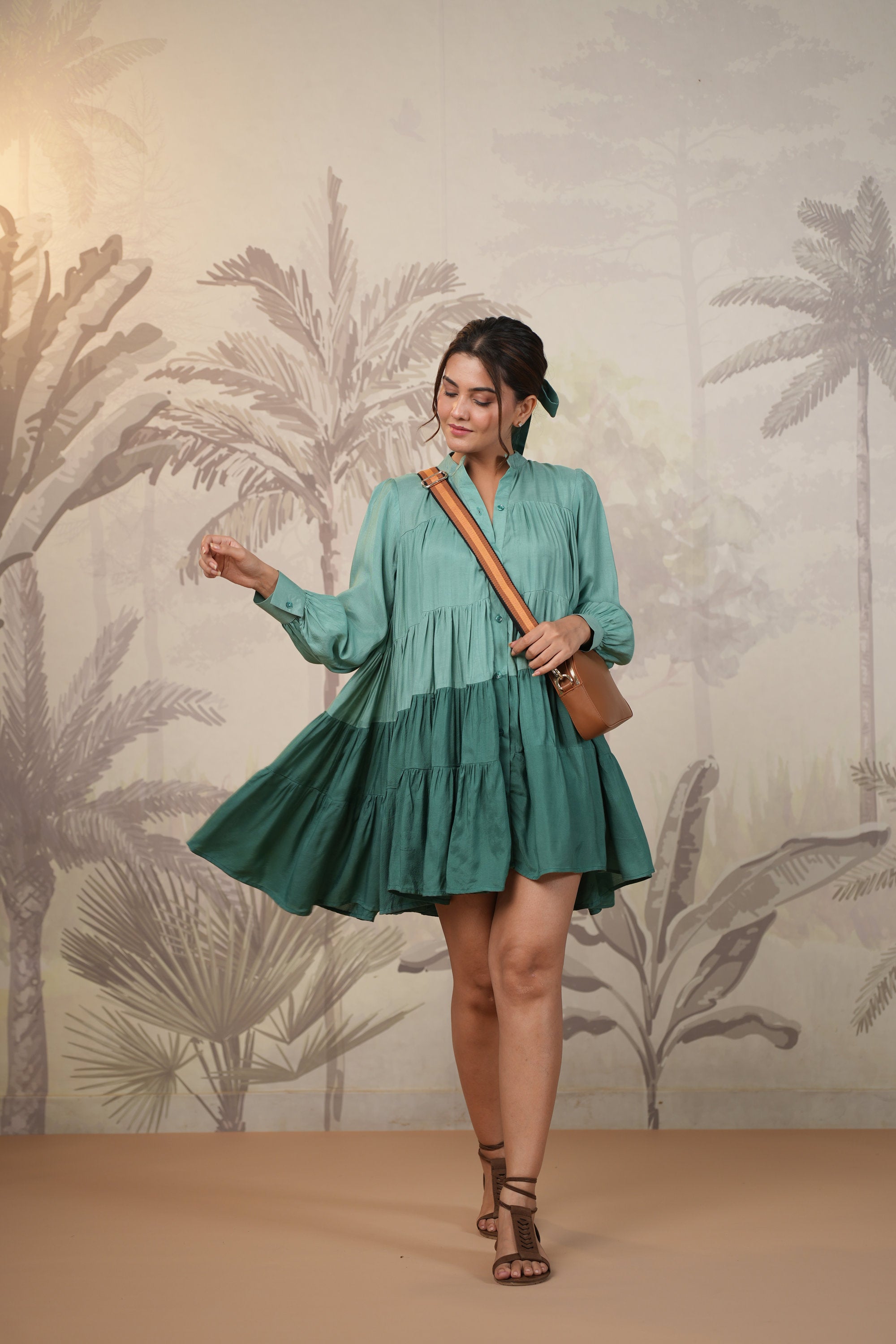 Shantoon Female Green Dress