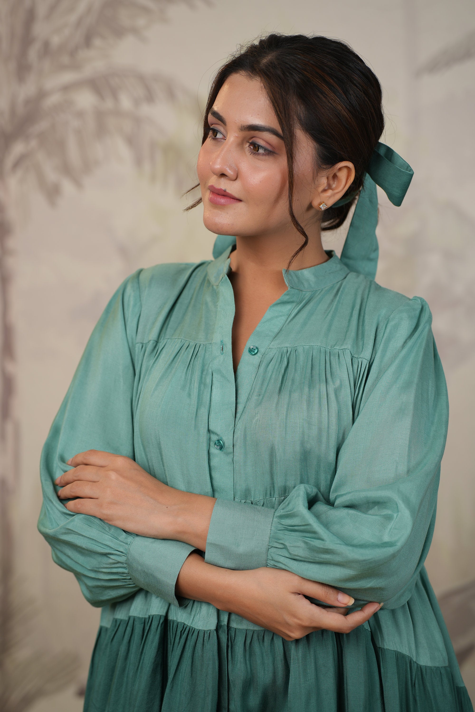 Shantoon Female Green Dress