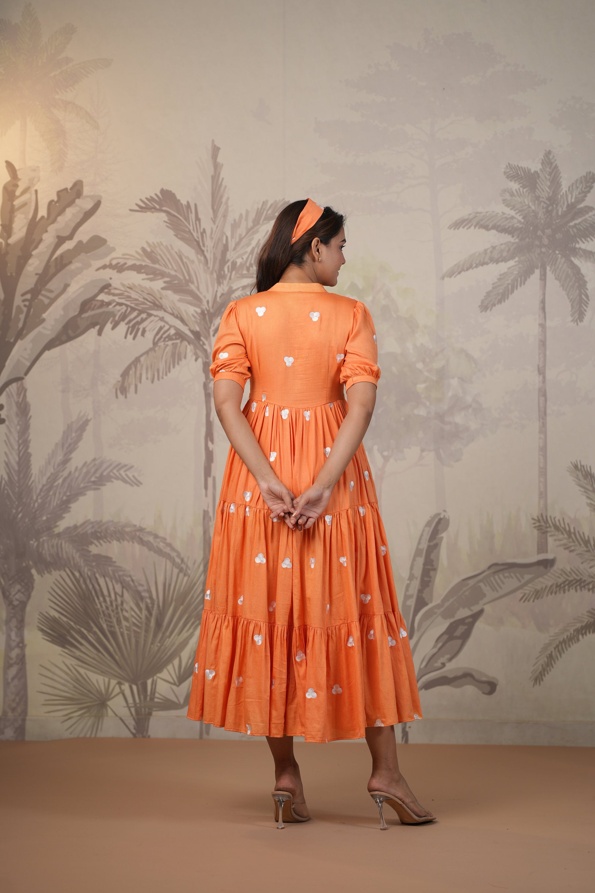 Shantoon Female Orange Dress