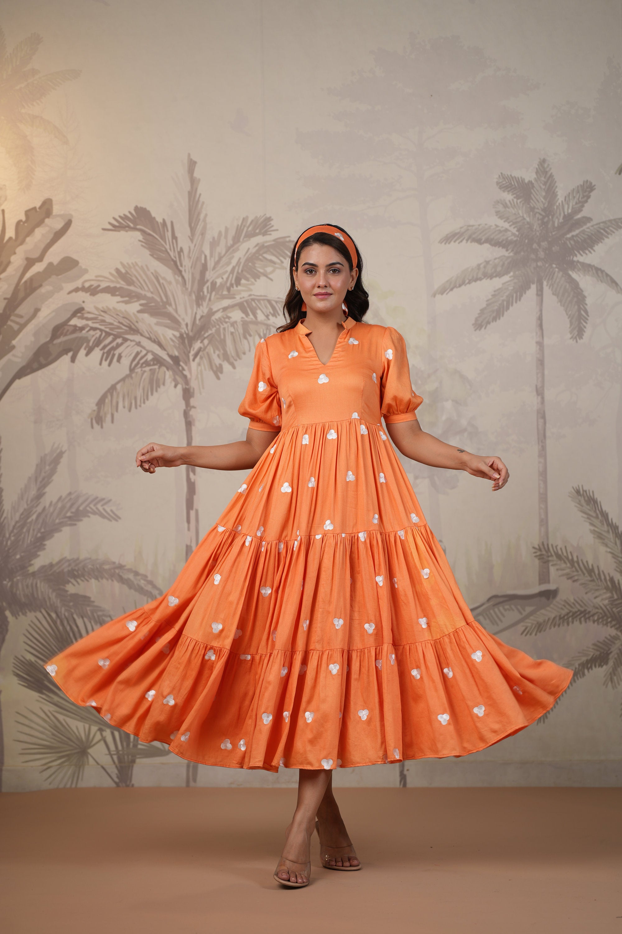 Shantoon Female Orange Dress