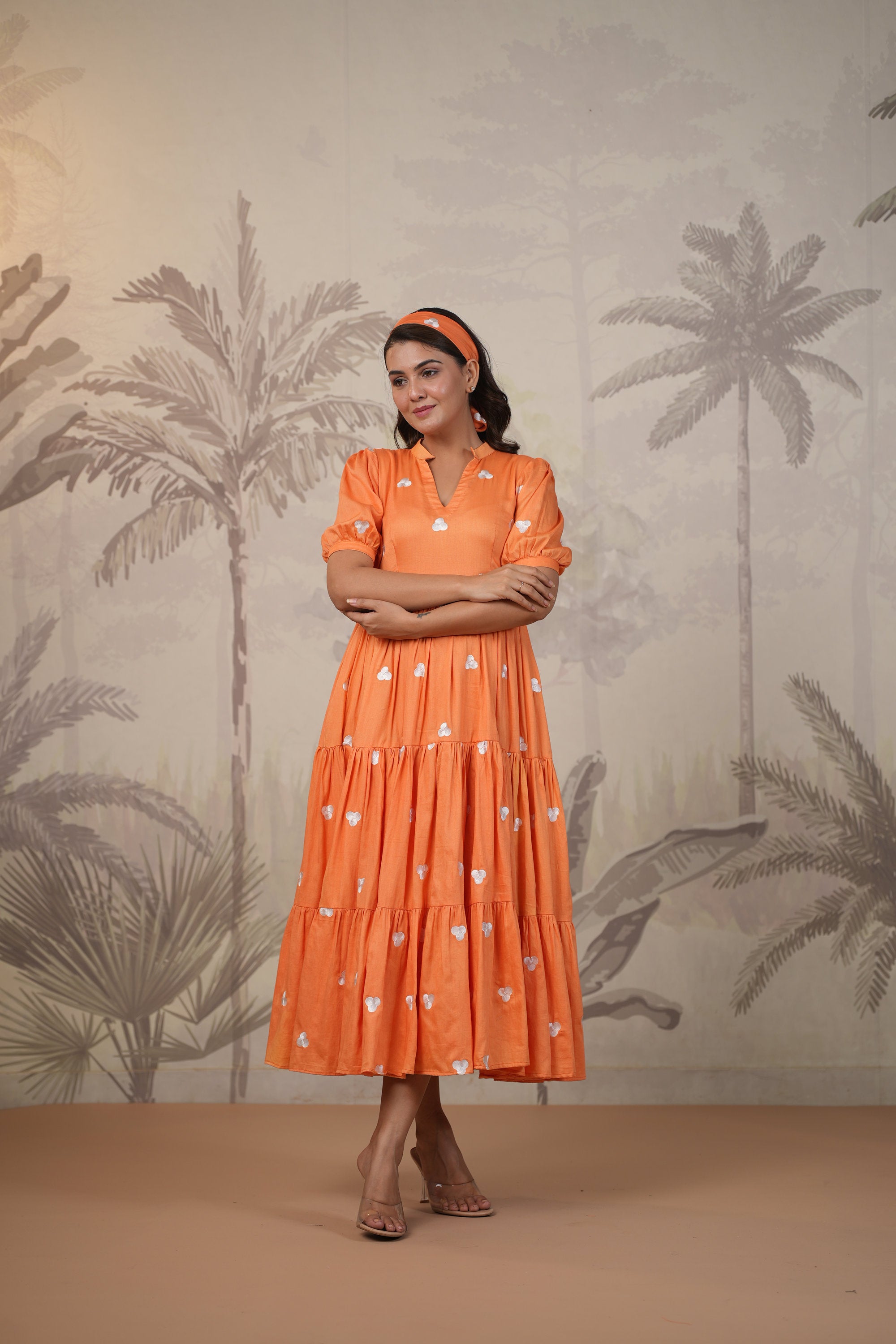 Shantoon Female Orange Dress