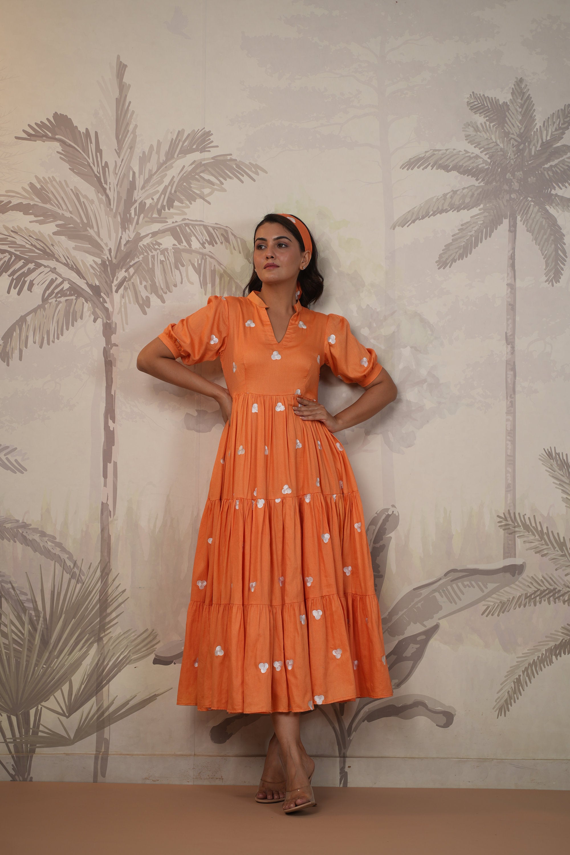 Shantoon Female Orange Dress