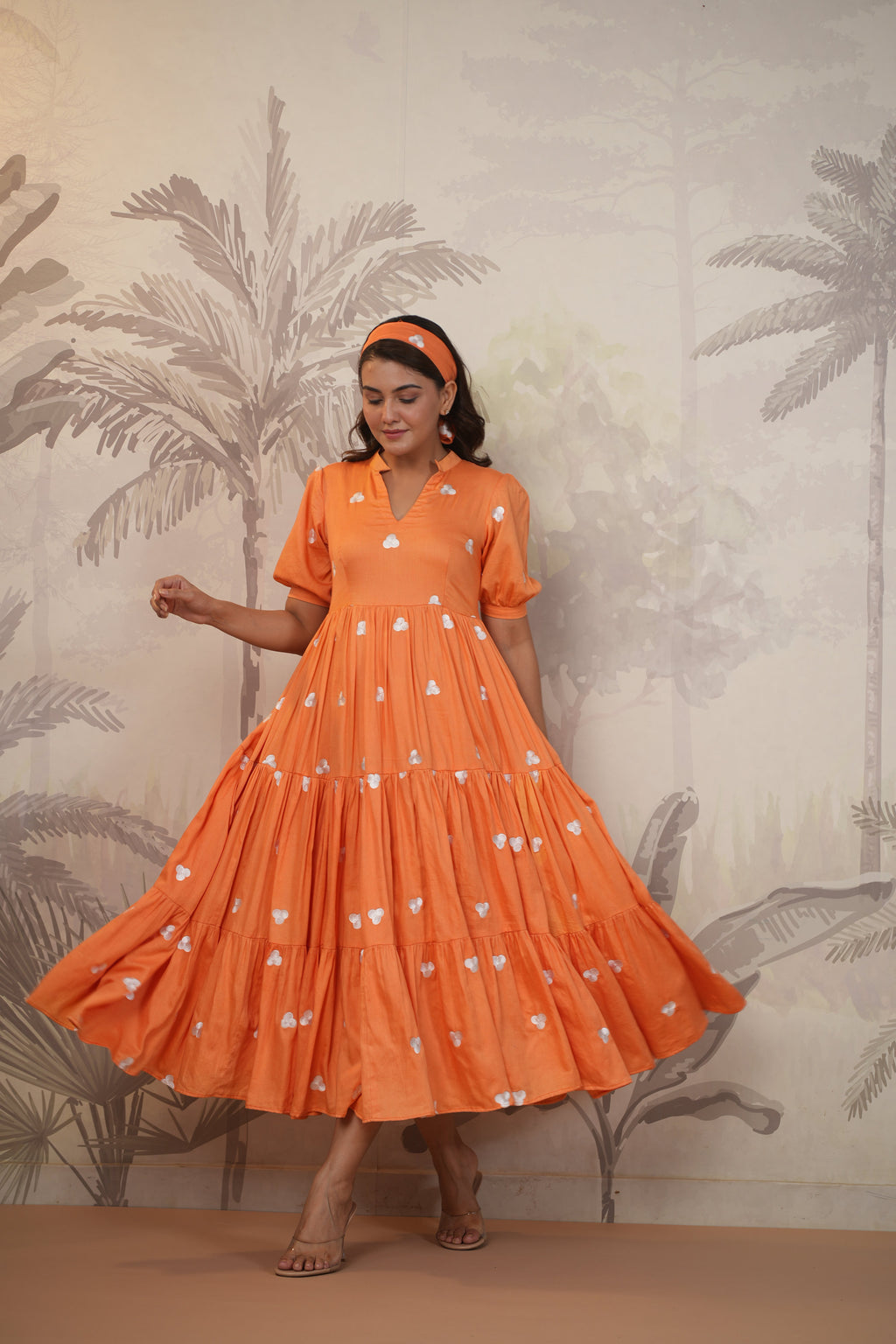Shantoon Female Orange Dress