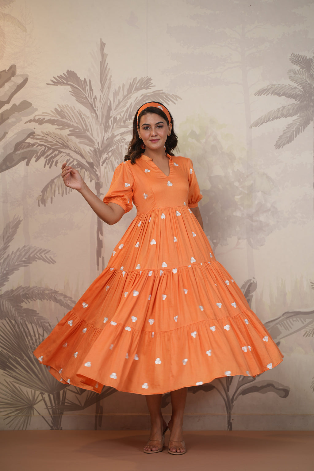 Shantoon Female Orange Dress