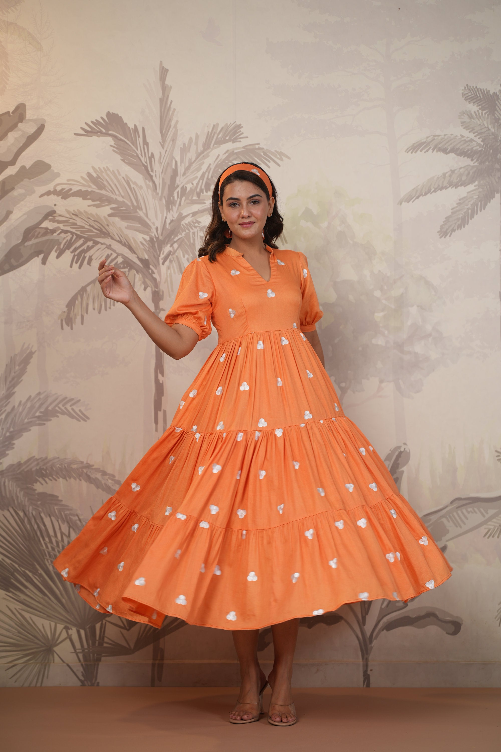 Shantoon Female Orange Dress