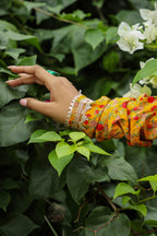Corn Yellow Anarkali Slik Suite Set
