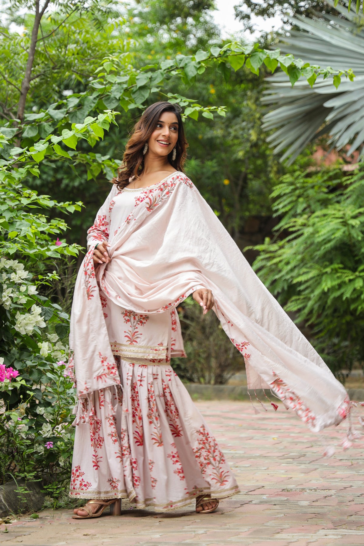 Wafer Cotton Sharara Set