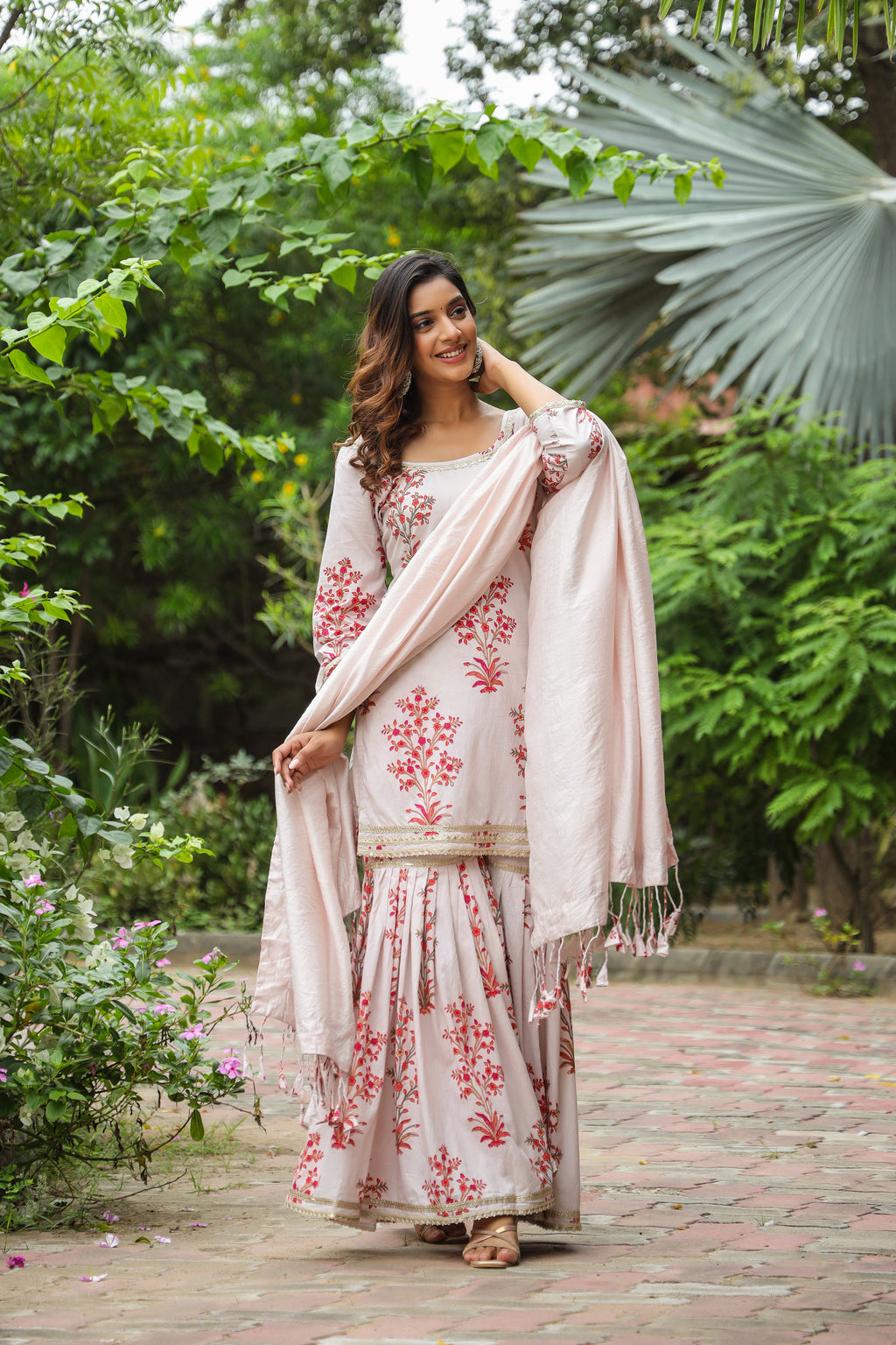 Wafer Cotton Sharara Set
