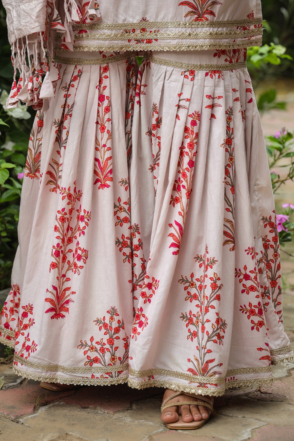 Wafer Cotton Sharara Set