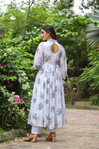 Athens White Georgette Dress