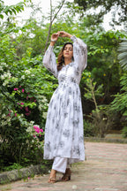 Athens White Georgette Dress