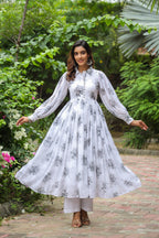 Athens White Georgette Dress
