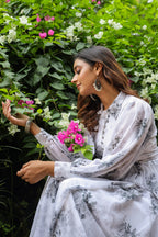 Athens White Georgette Dress