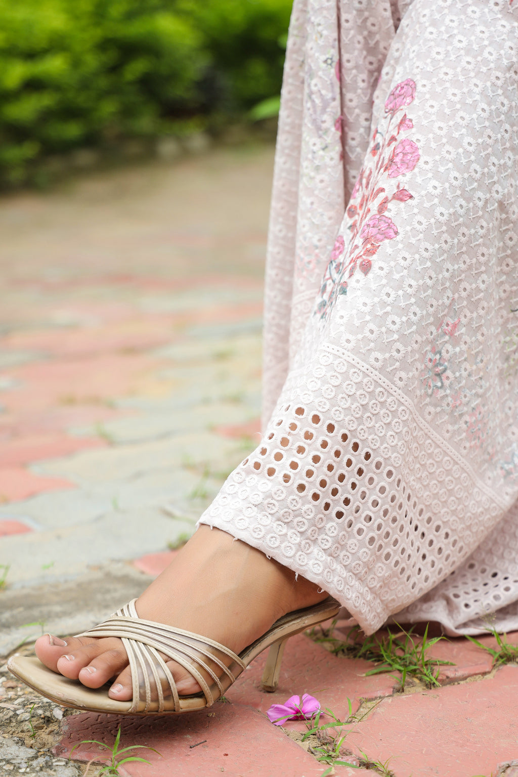 Swiss Coffee Off White Digital Print Cotton Sharara Set