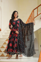 Night Shadow Chiffon Anarkali Suit Set