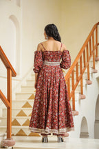 Thunderbird Maroon Cotton Dress