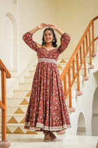 Thunderbird Maroon Cotton Dress