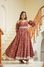 Thunderbird Maroon Cotton Dress