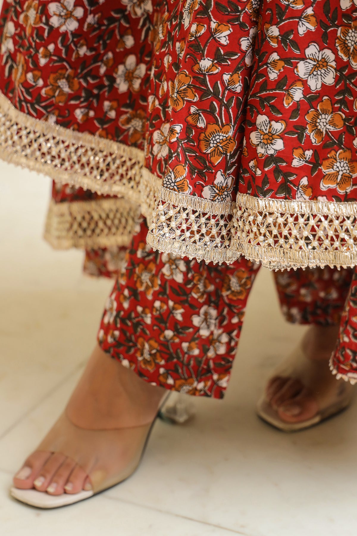 Thunderbird Maroon Cotton Dress