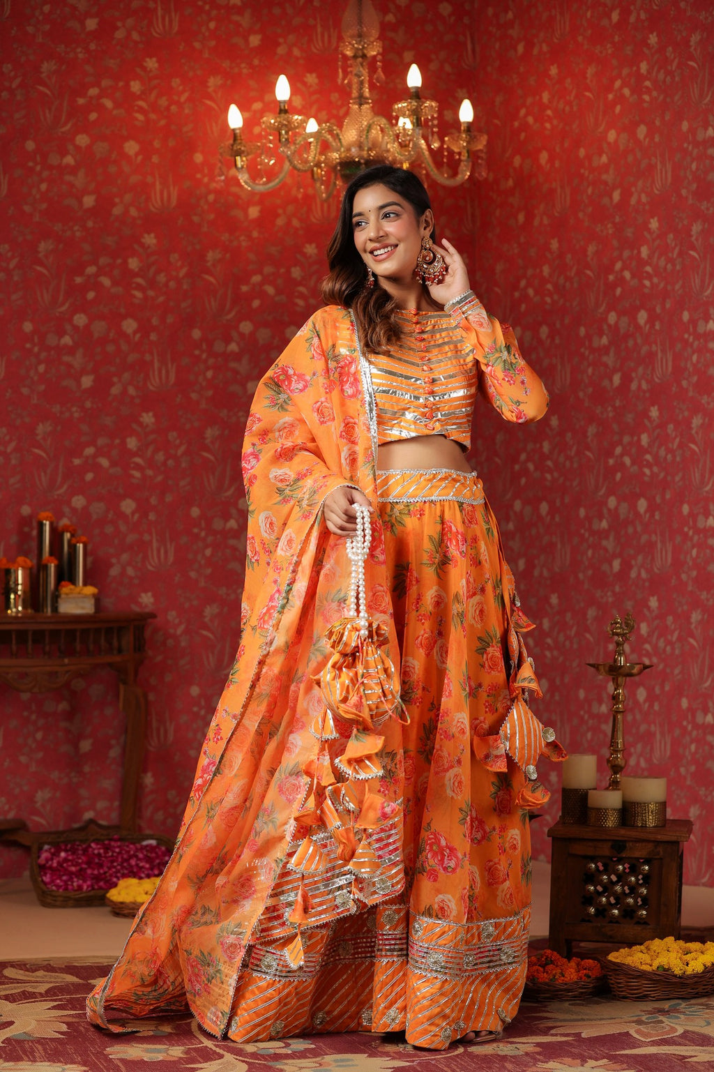 Sunshade Pure Organza Lehenga Set
