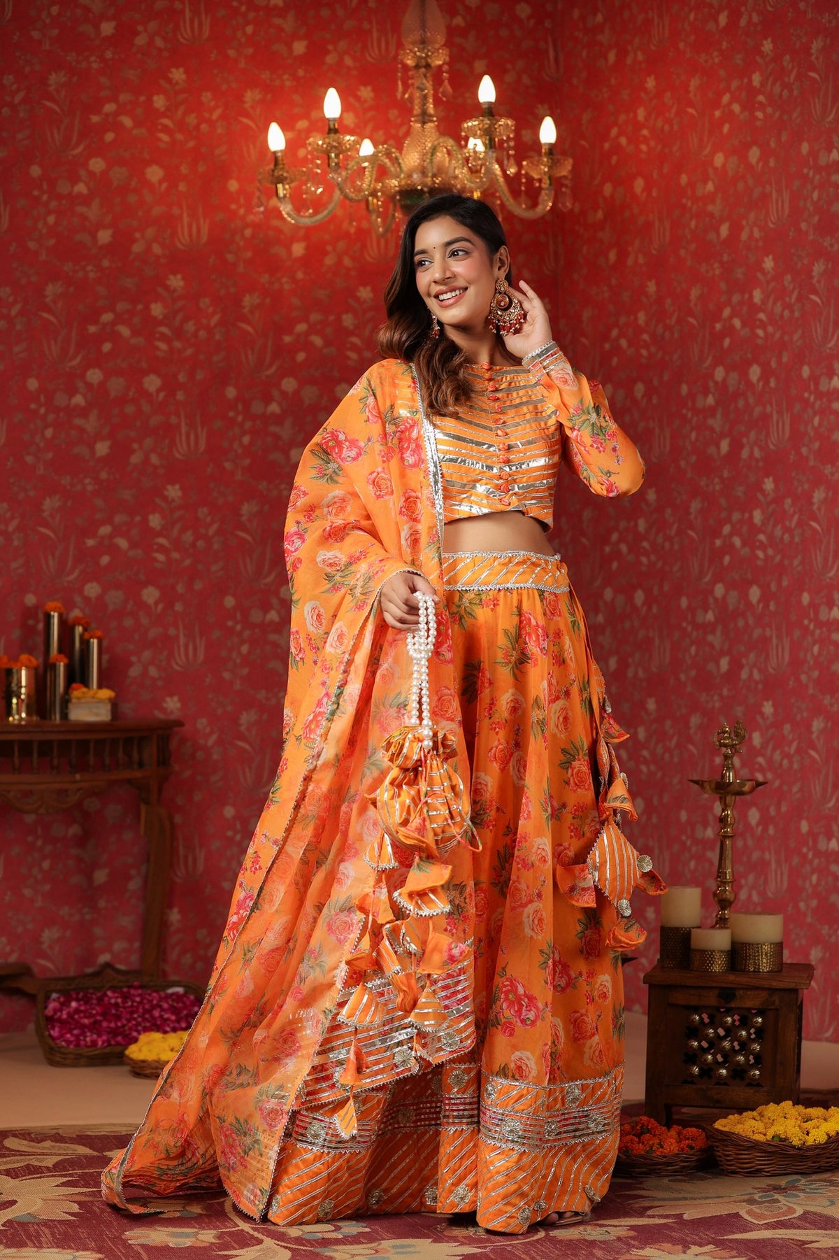 Sunshade Pure Organza Lehenga Set