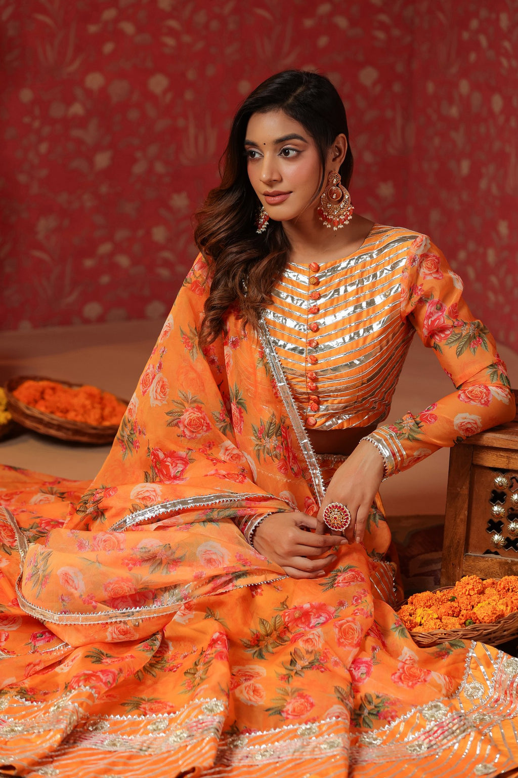 Sunshade Pure Organza Lehenga Set